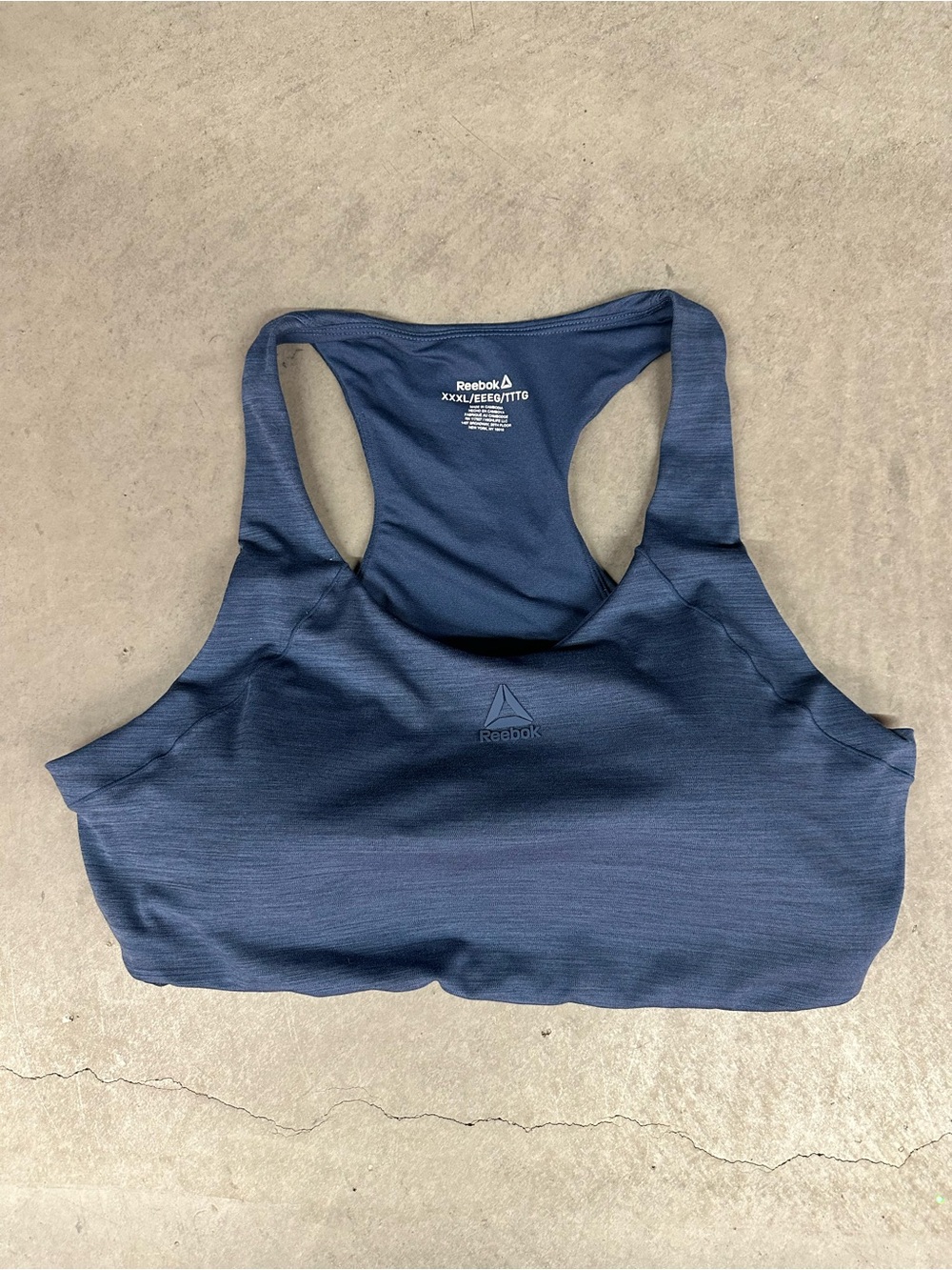 Reebok Women's Dark Blue Racerback Sports Bra